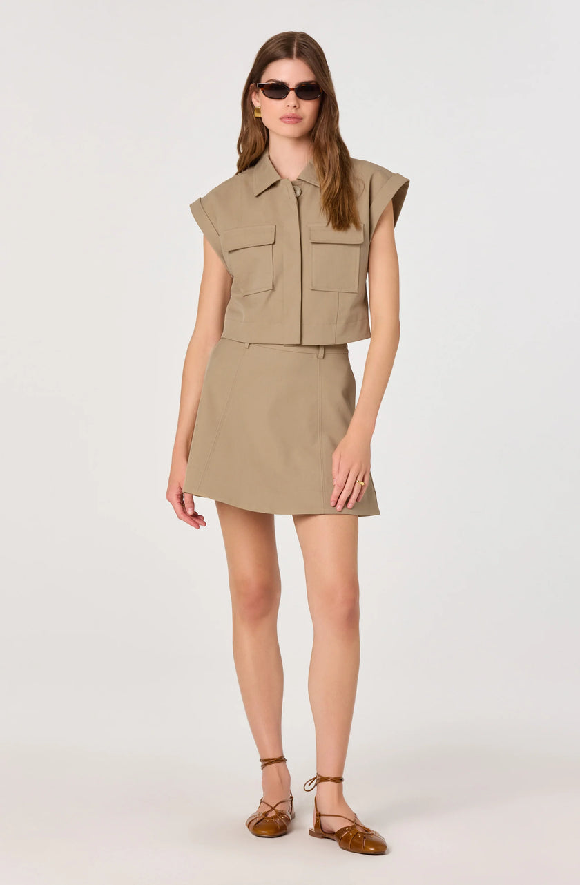 CAIRN WOVEN ALINE MINI SKIRT