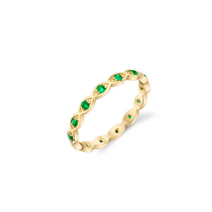 MARQUIS ETERNITY BAND WITH EMERALD