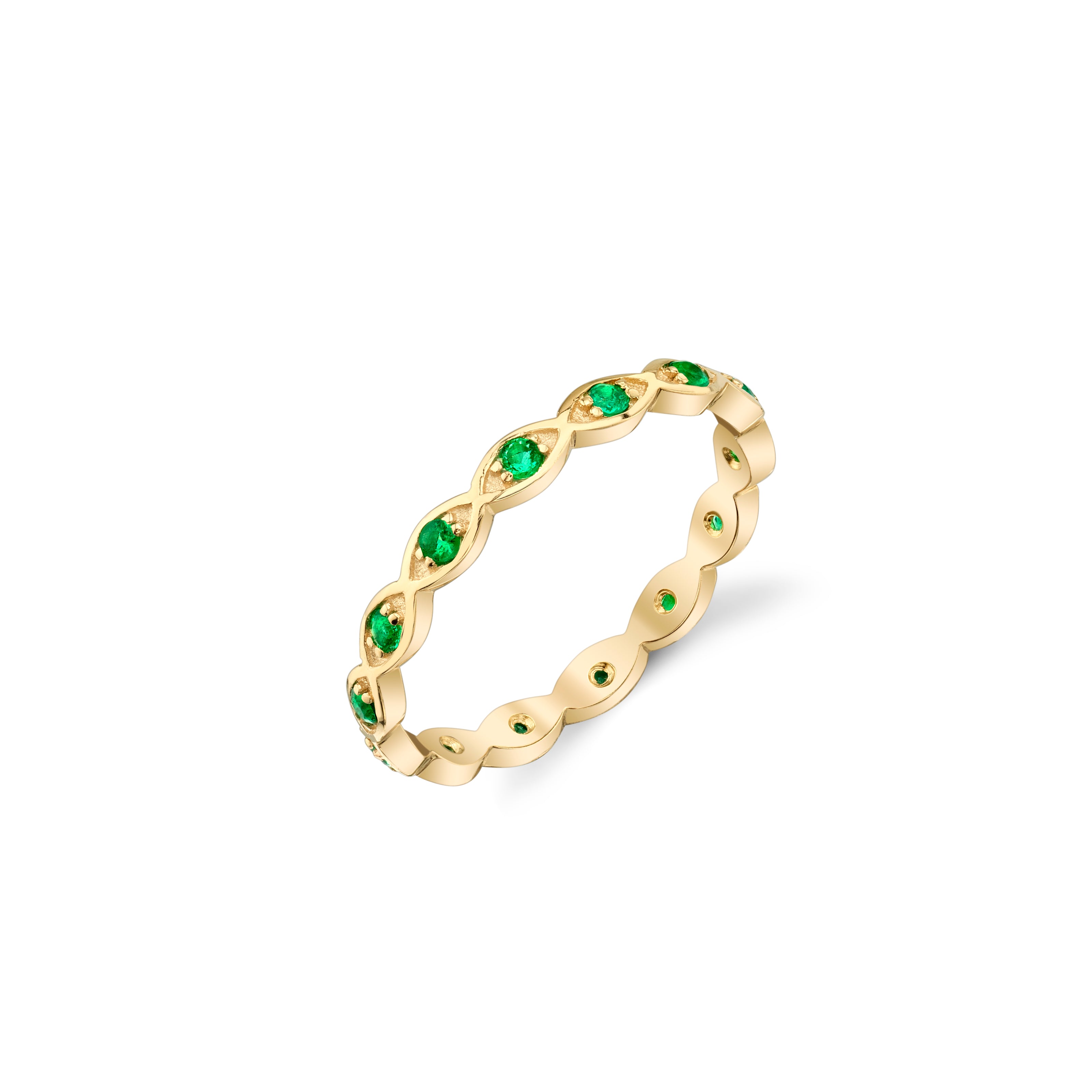 MARQUIS ETERNITY BAND WITH EMERALD