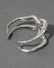 SOLANALES SILVER CRYSTAL INTERLOCKED CUFF BRACELET