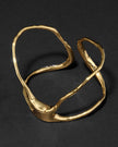 SOLANALES CRYSTAL FREEFORM HINGE CUFF BRACELET