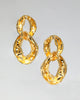 BRUT GOLD DOUBLE LINK POST EARRING