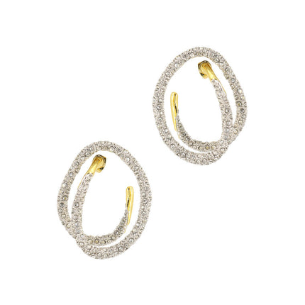 SOLANALES CRYSTAL SPIRAL POST EARRING