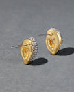 SOLANALES CRYSTAL TINY PEBBLE STUD EARRING