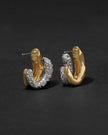SOLANALES CRYSTAL DOUBLE HOOP EARRING