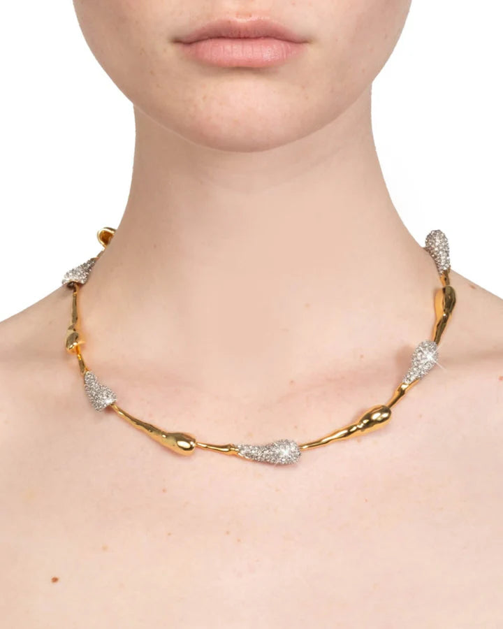 SOLANALES CRYSTAL TEARDROP RIVIERA NECKLACE