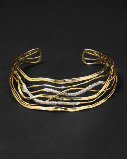 SOLANALES CRYSTAL WOVEN COLLAR NECKLACE