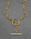 SOLANALES GOLD CRYSTAL TOGGLE NECKLACE