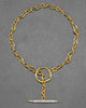 SOLANALES GOLD CRYSTAL TOGGLE NECKLACE