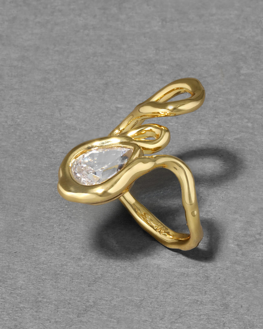 ASTERALES GOLD FLOATING VINE RING