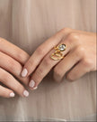 ASTERALES GOLD FLOATING VINE RING