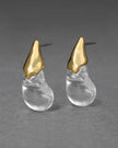 LUMINOUS LUCITE ARCHED SMALL POST EARRING