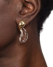 LIQUID LUCITE GOLD MODERNIST SMALL POST EARRING