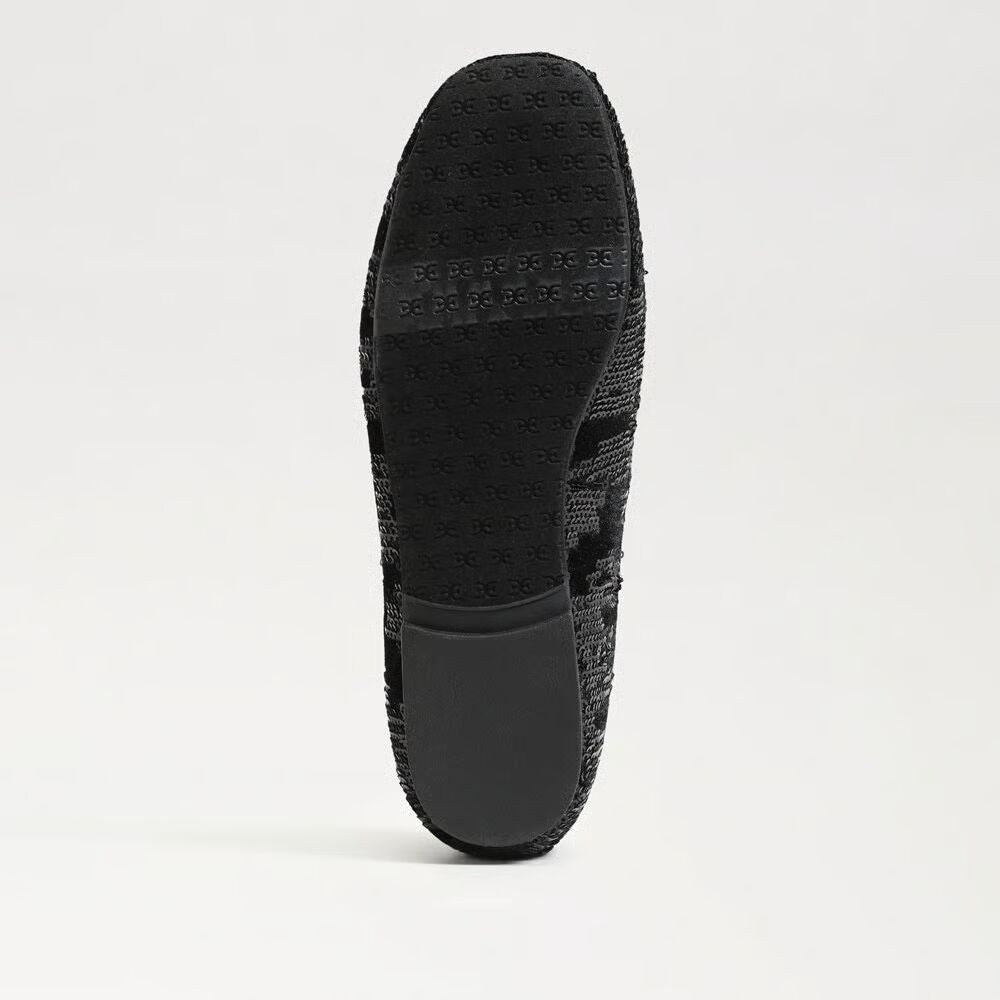 SEQUIN ALIE BALLET FLAT IN BLACK VELVET