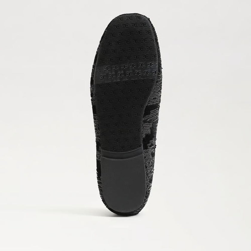 SEQUIN ALIE BALLET FLAT IN BLACK VELVET
