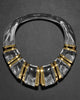 LIQUID LUCITE GOLD SEGMENT BIB NECKLACE
