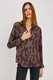 ALYSSA SHIRT IN BROWN HORSESHOES