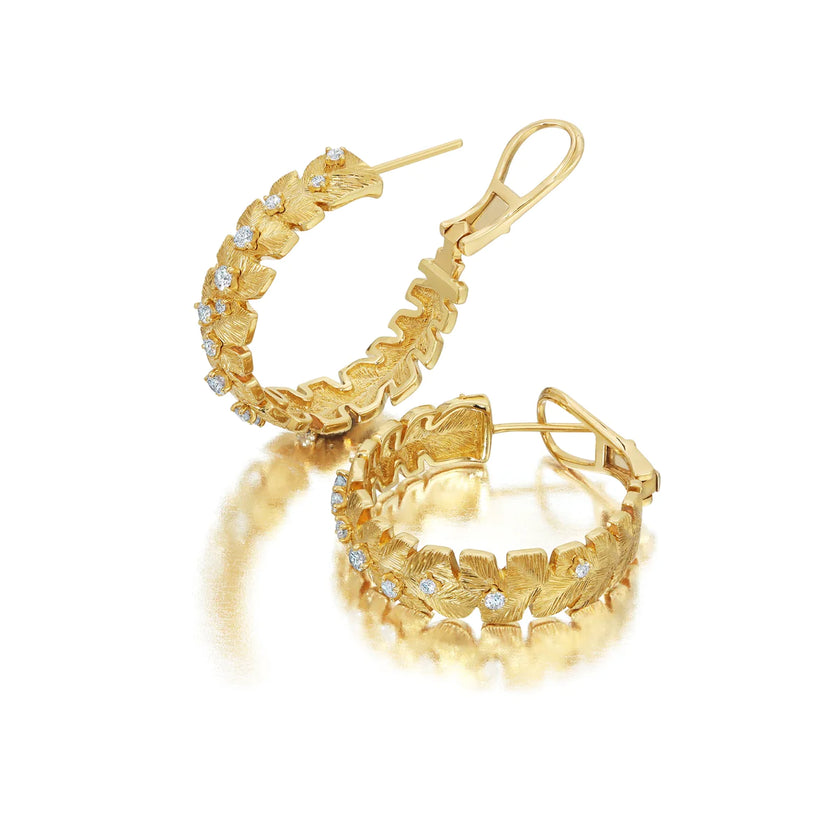 DIAMOND SAMAMBAIA HOOP EARRINGS