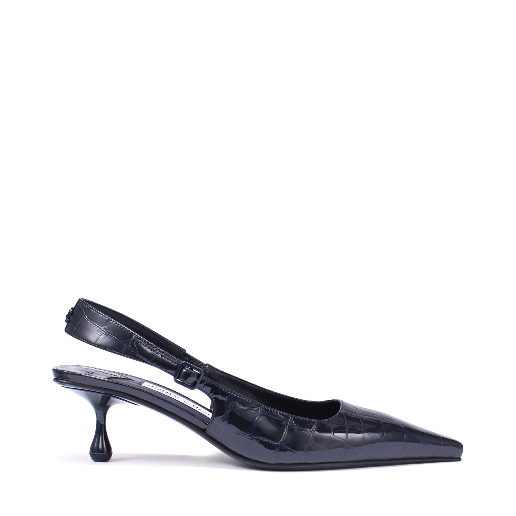AMEL 50 SHINY CROC EMBOSSED LEATHER SLINGBACK