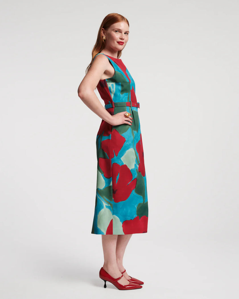 AUDREY BELTED MIDI DRESS