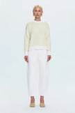 AURA RELAXED CREW NECK SWEATER IN LIMEADE