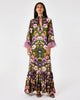 AVALON CREPE SATIN DRESS IN AMBRA FLORITA