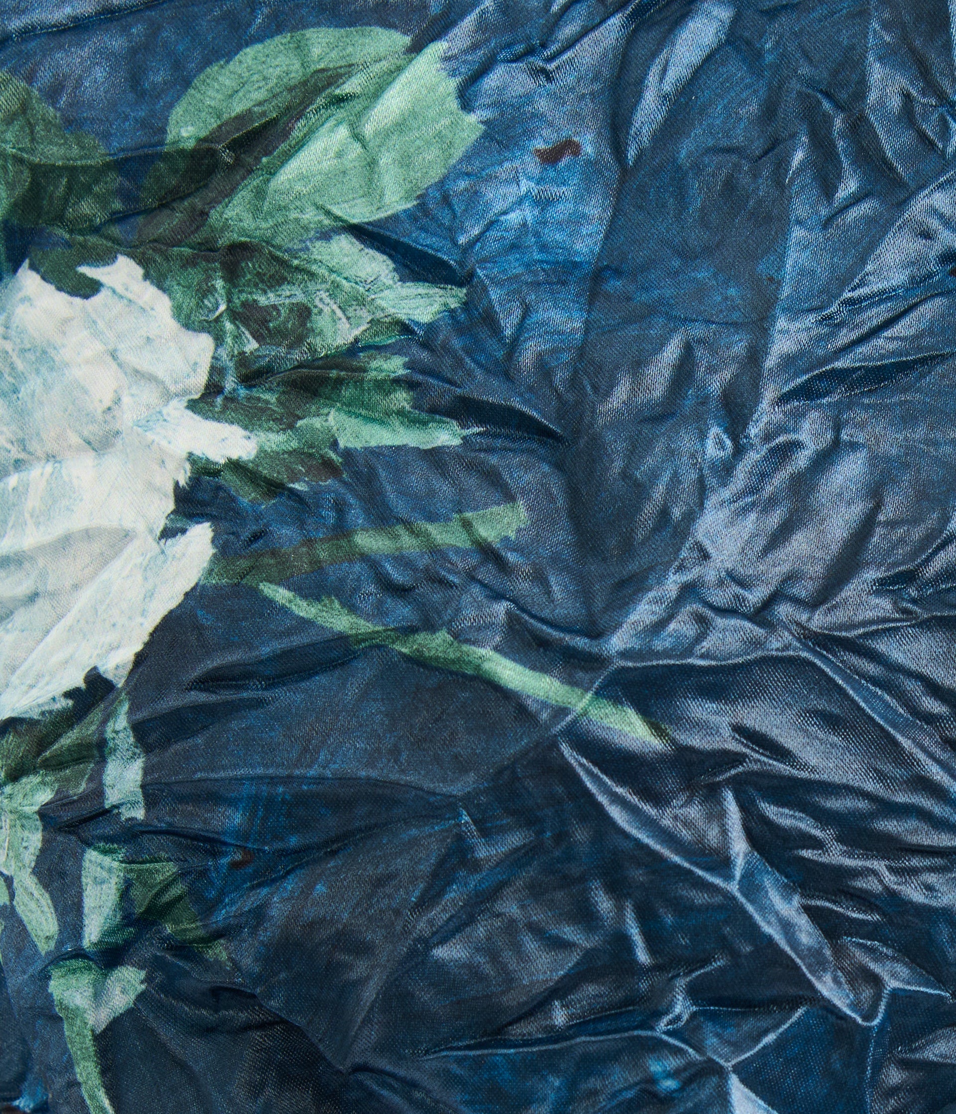 FLORAL PRINT TEXTURED SATIN MIDI DRESS