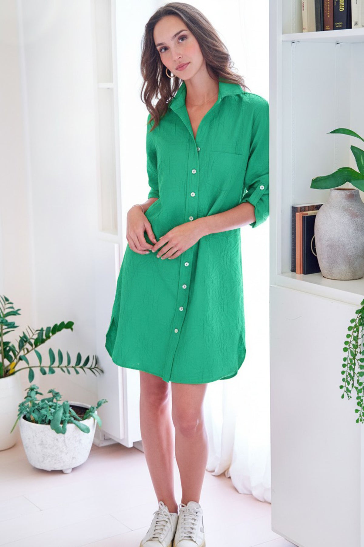 ALEX SHIRTDRESS TEXTURED JACQUARD CHEMISE