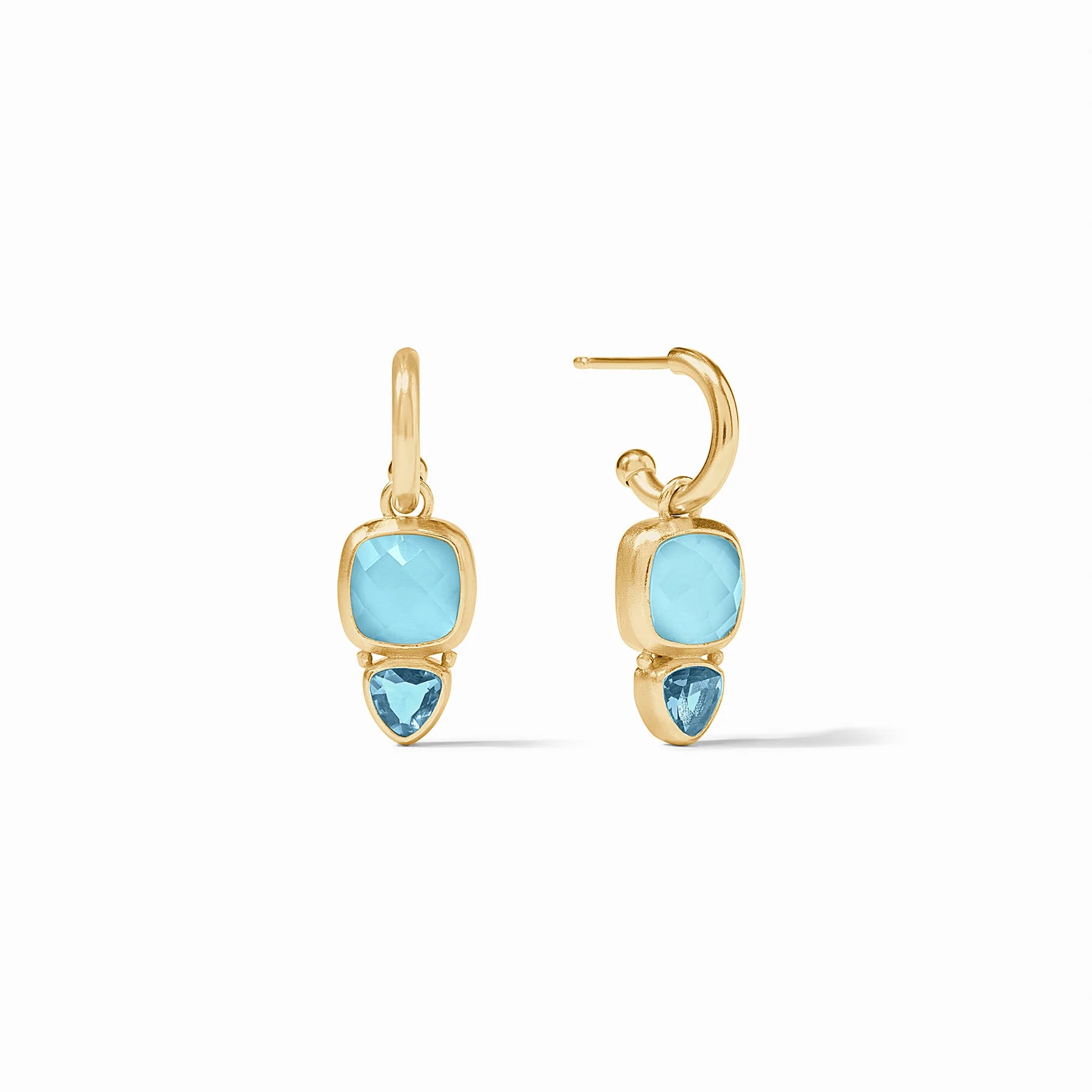 AQUITAINE DUO HOOP AND CHARM EARRING