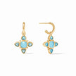 AQUITAINE HOOP AND CHARM EARRING