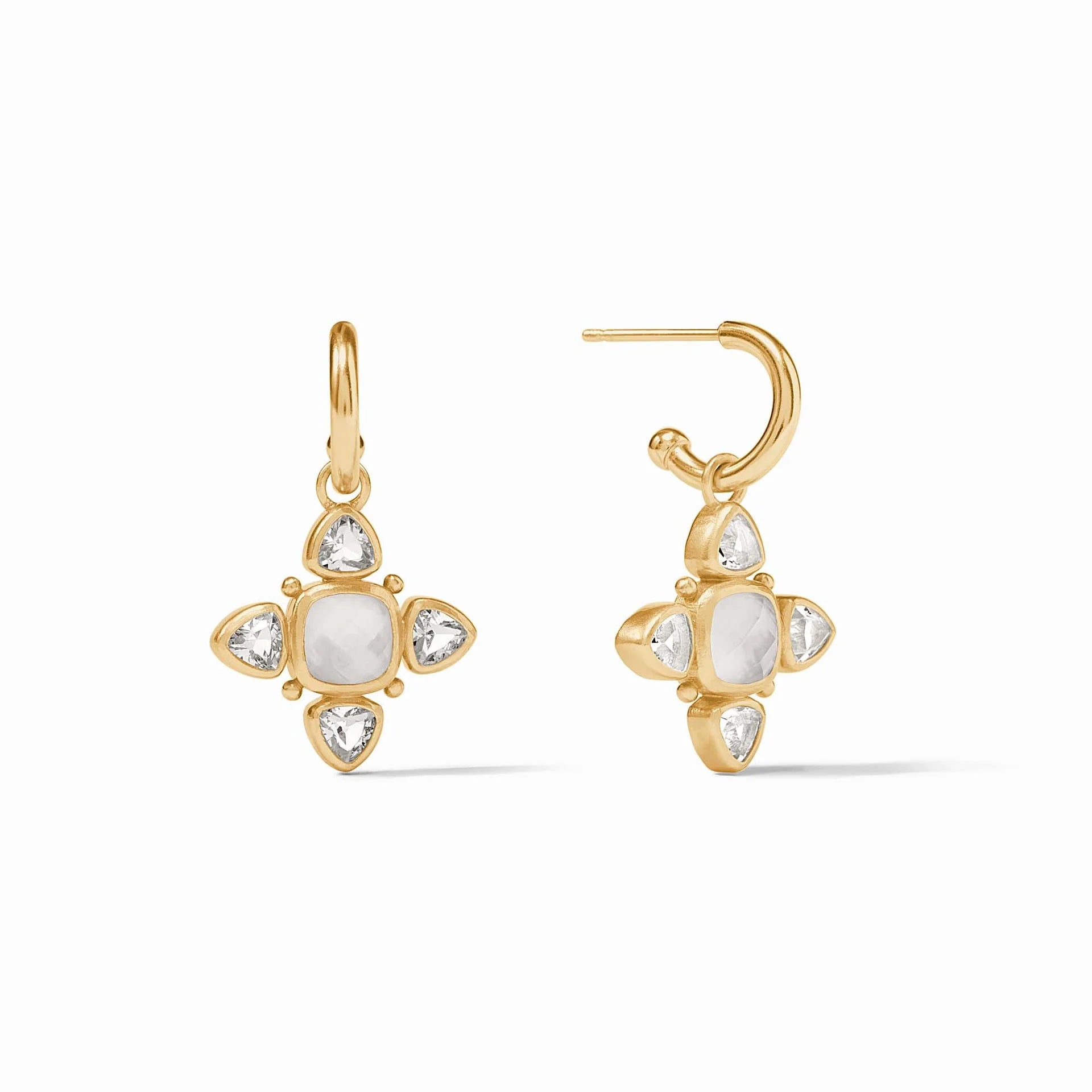 AQUITAINE HOOP AND CHARM EARRING