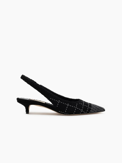 PEARLA 35 SLINGBACK PUMP BLACK