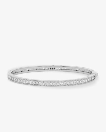 ASHLEY PAVE CUFF 4MM IN SILVER
