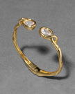 ASTERALES CRYSTAL CAPPED HINGE BRACELET