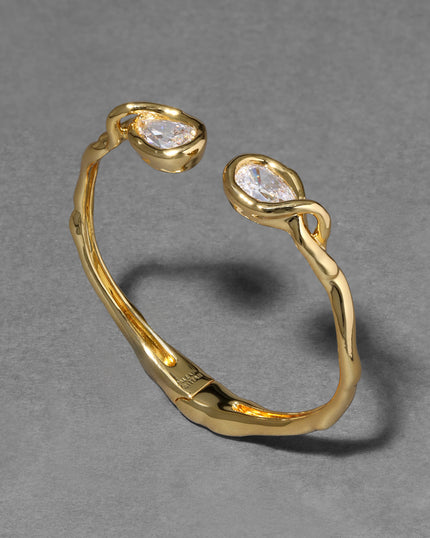 ASTERALES CRYSTAL CAPPED HINGE BRACELET