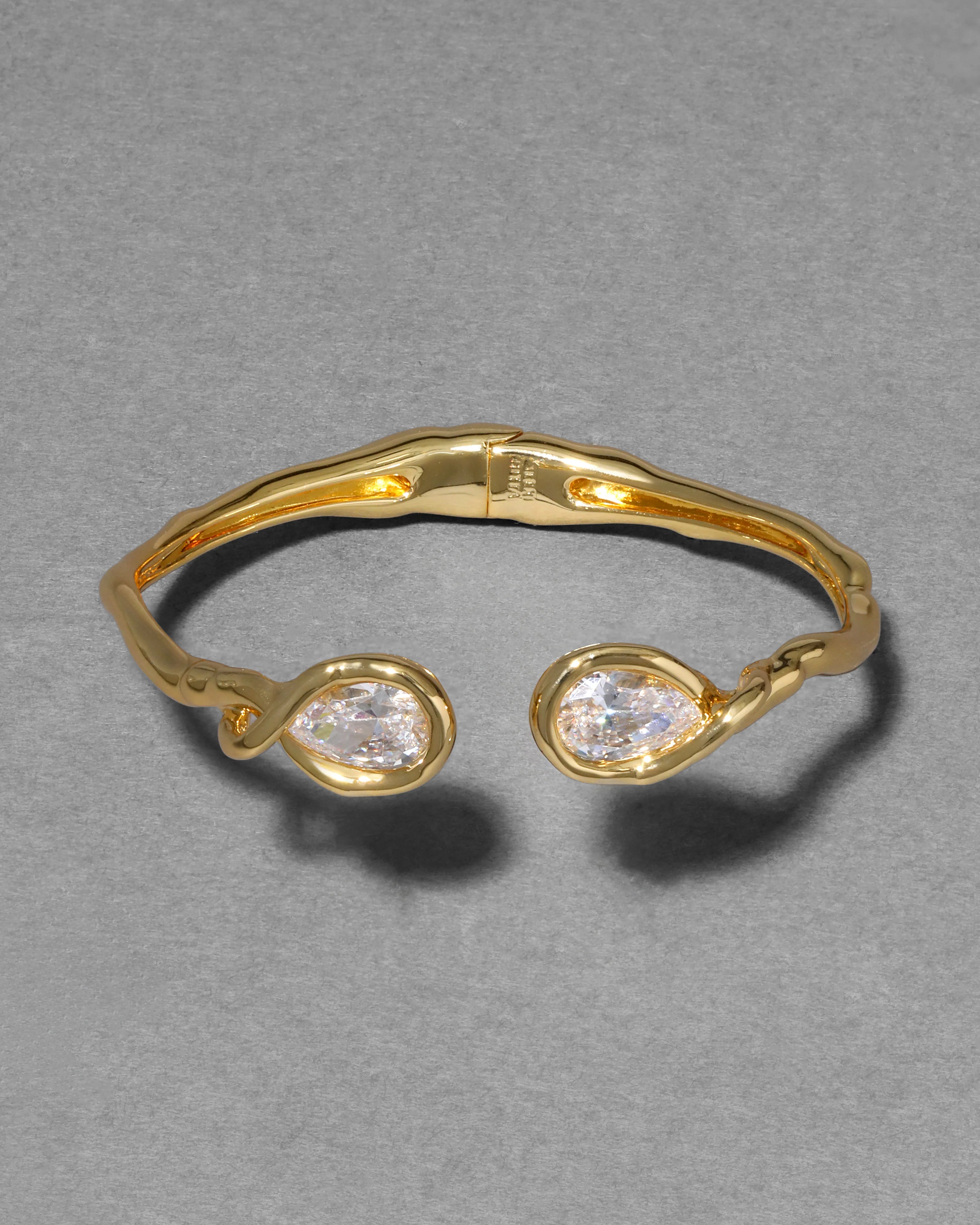ASTERALES CRYSTAL CAPPED HINGE BRACELET
