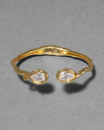 ASTERALES CRYSTAL CAPPED HINGE BRACELET