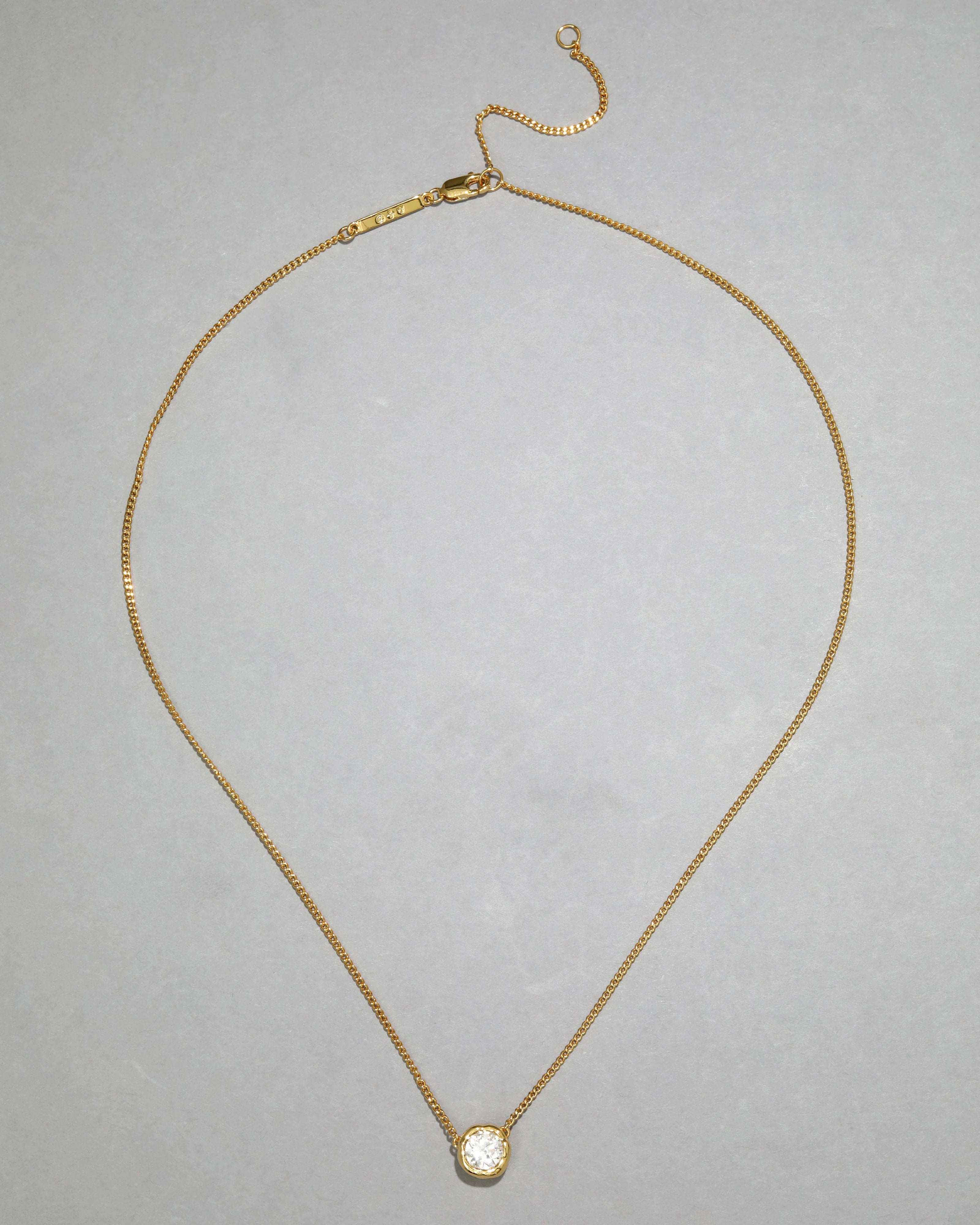 ASTERALES GOLD SOLITAIRE NECKLACE