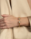 ASTERALES CRYSTAL CAPPED HINGE BRACELET