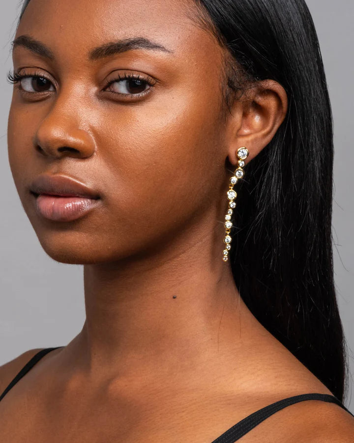 ASTERALES GOLD CASCADING EARRING