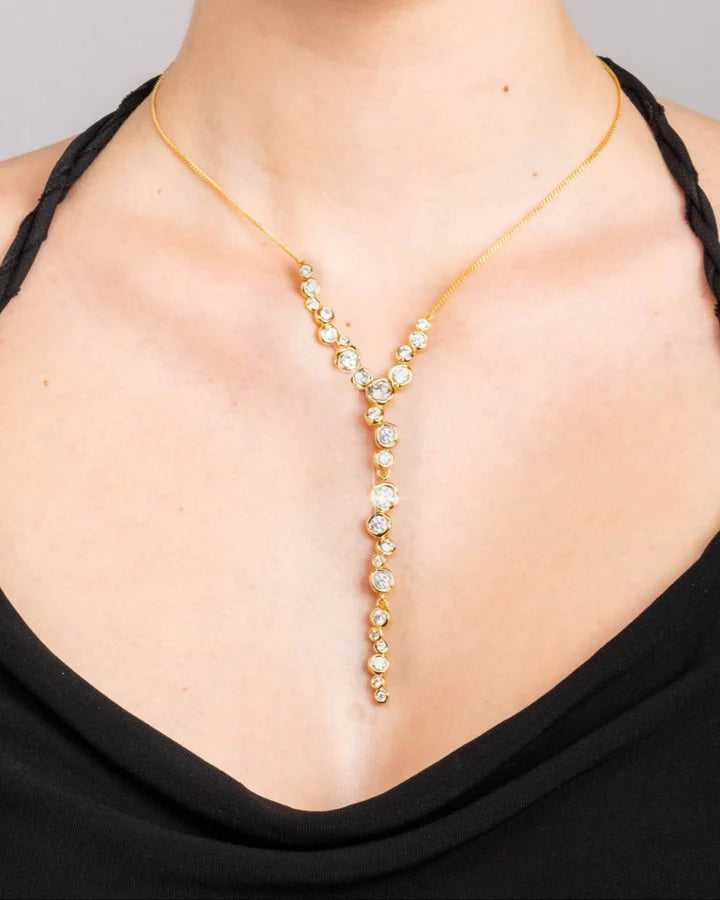 ASTERALES GOLD CASCADING NECKLACE