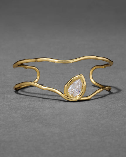 ASTERALES GOLD FLOATING CUFF BRACELET