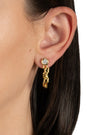 ASTERALES CHAIN LINKED FRONT BACK EARRING