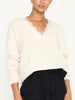 AVA LACE V NECK SWEATER