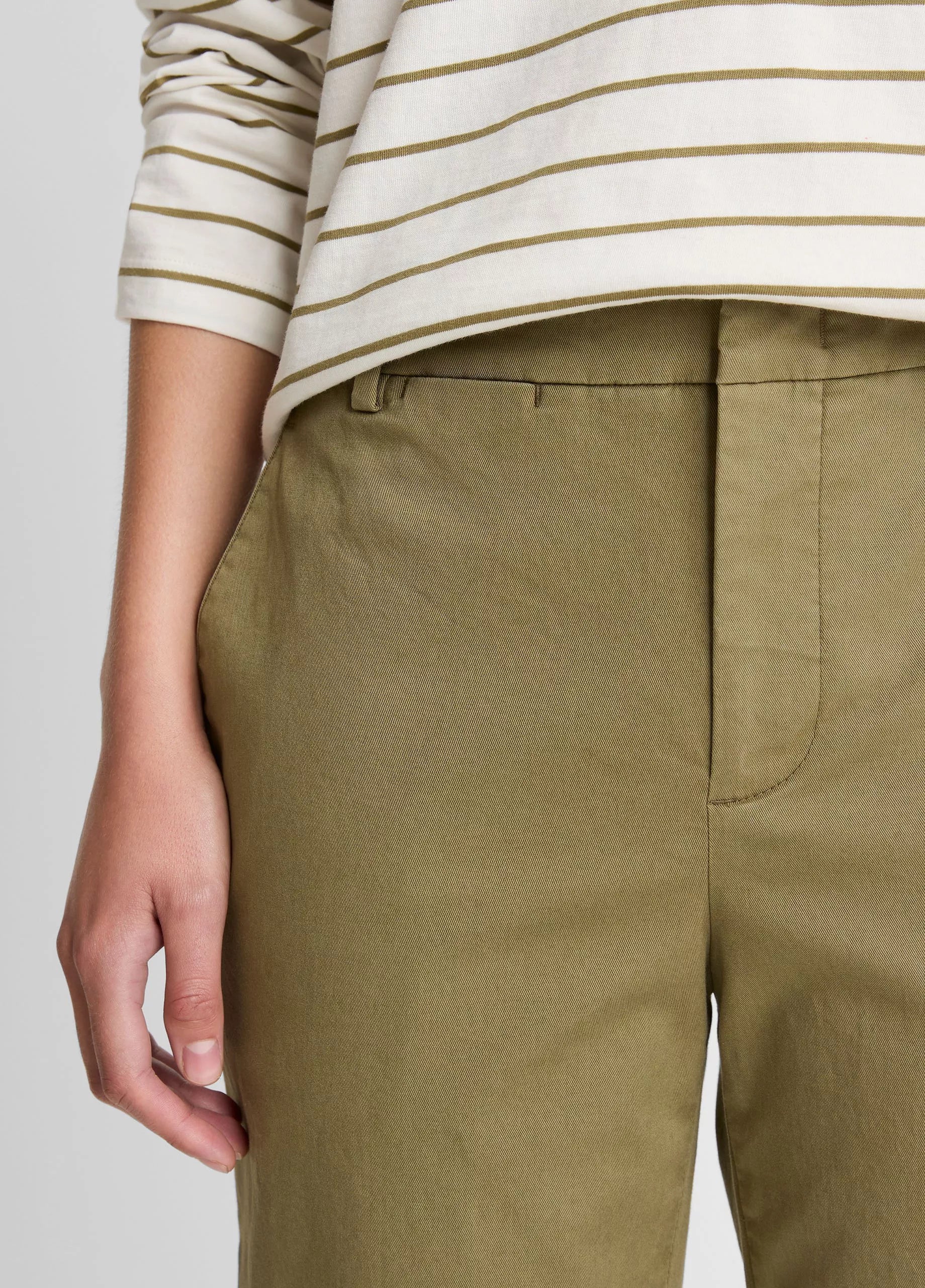 AVERY MID RISE ITALIAN STRETCH COTTON CHINO PANT