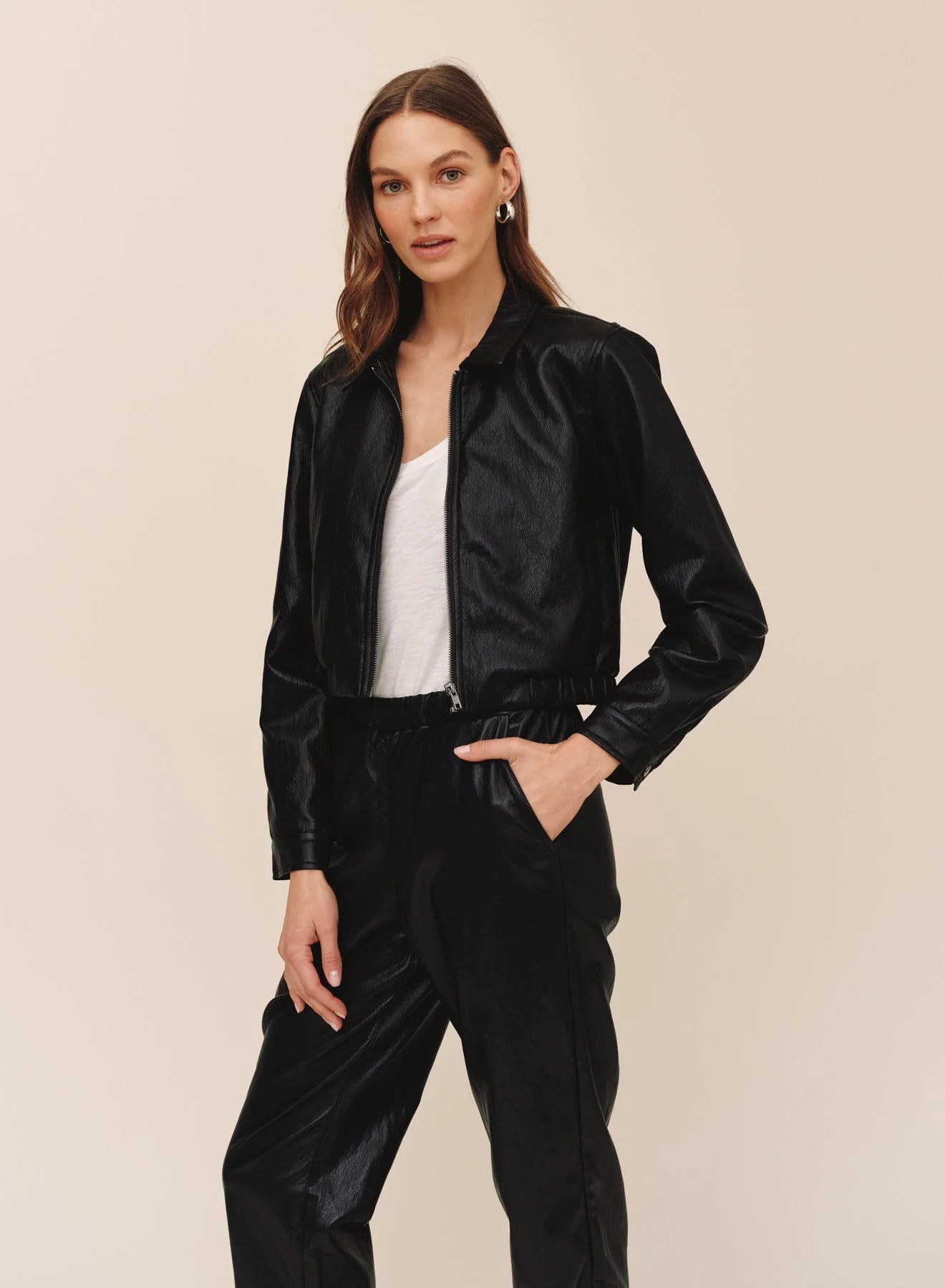 CROP BOMBER JACKET