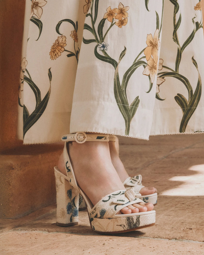 GROSGRAIN RAFFIA PLATFORM 120