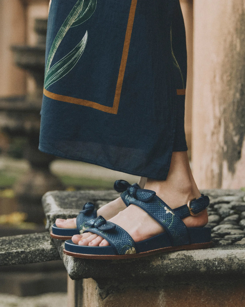 GROSRAIN RAFFIA SPORT SANDAL