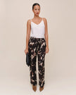DRESSED UP TRACK PANT WITH STRIPE IN SHADOW FLORAL PRINT