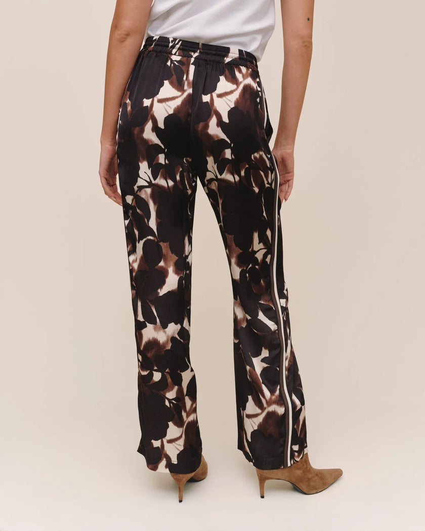 DRESSED UP TRACK PANT WITH STRIPE IN SHADOW FLORAL PRINT